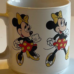 DISNEY MINNIE MOUSE 12oz Coffee Mug Made In Korea Vintage Animation CLASSIC